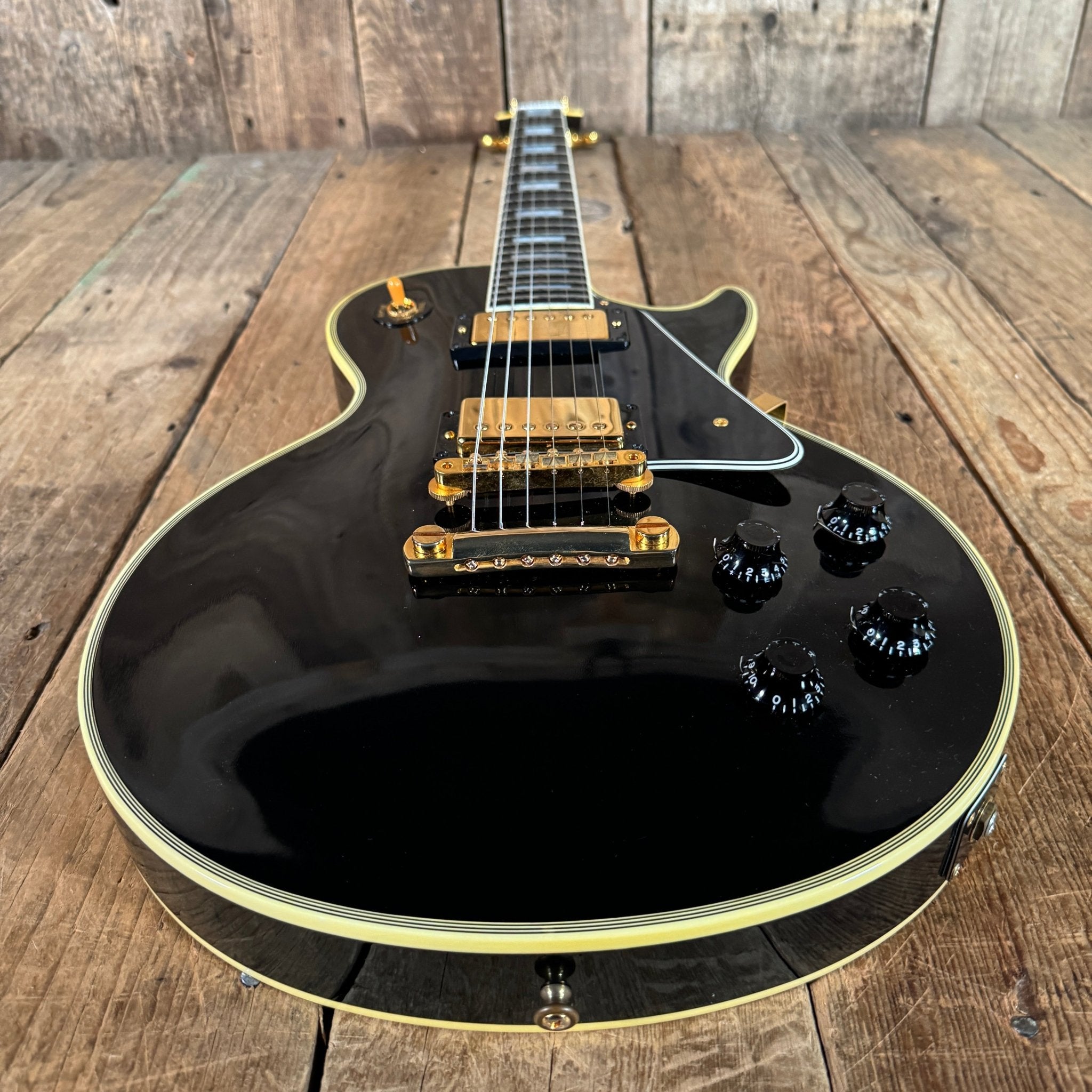 SOLD - Gibson Les Paul Custom '57 Reissue Custom Art & Historic LPB7 Black Beauty 2002 - Mahar's Vintage Guitars