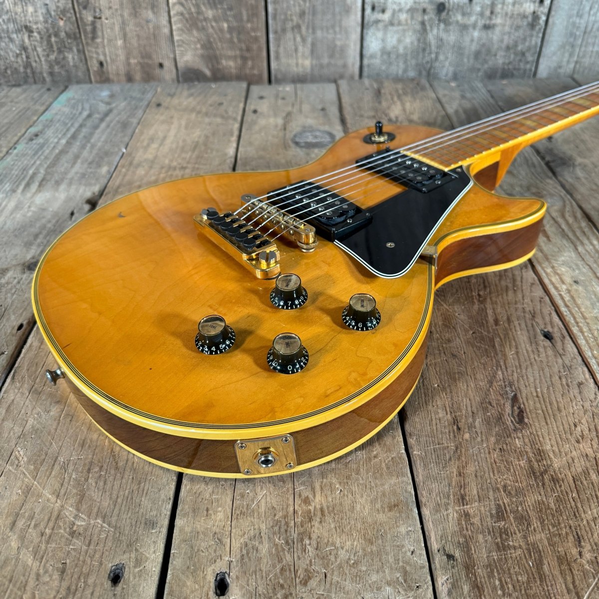 SOLD - Gibson Les Paul Custom Maple Fretboard 1978 Natural - Mahar's Vintage Guitars