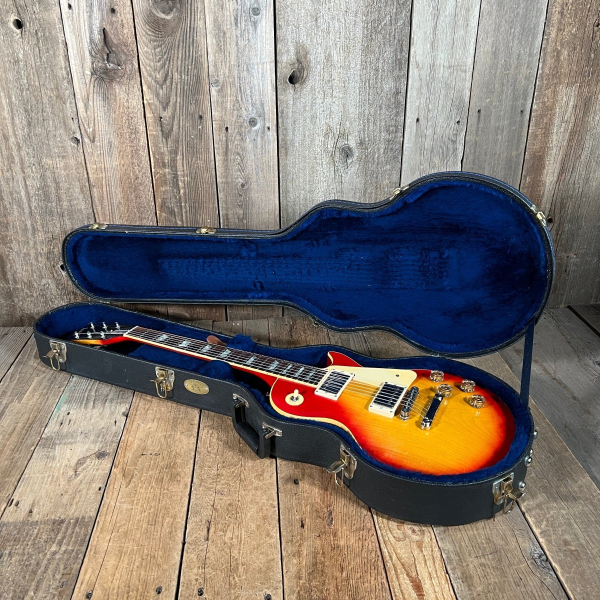 SOLD - Gibson Les Paul Deluxe Converted to Standard 1978 Cherry Sunburst - Mahar's Vintage Guitars
