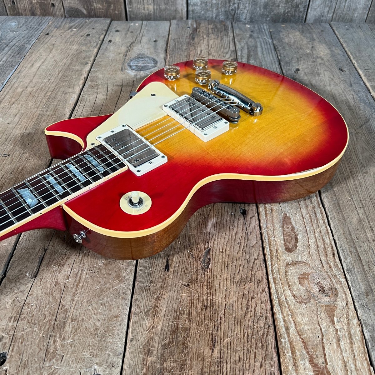 SOLD - Gibson Les Paul Deluxe Converted to Standard 1978 Cherry Sunburst - Mahar's Vintage Guitars