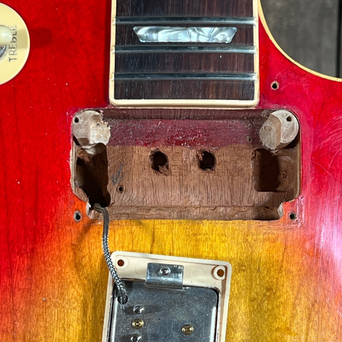 SOLD - Gibson Les Paul Deluxe Converted to Standard 1978 Cherry Sunburst - Mahar's Vintage Guitars