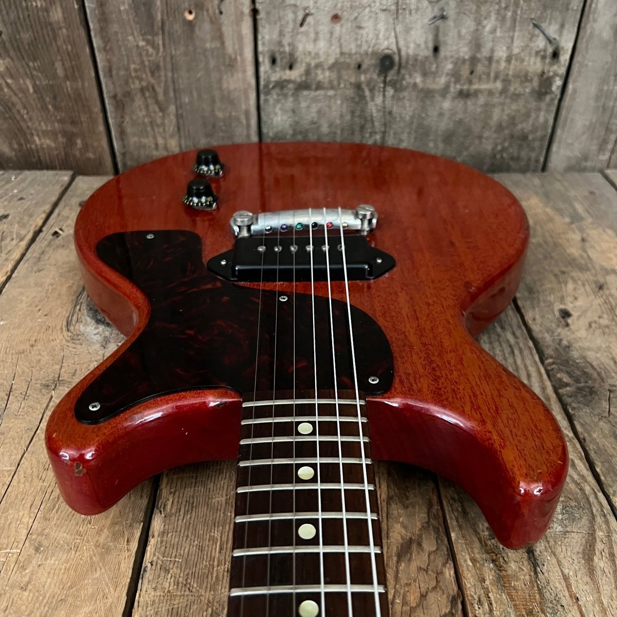SOLD - Gibson Les Paul Jr. Double Cut 1961 Cherry - Mahar's Vintage Guitars