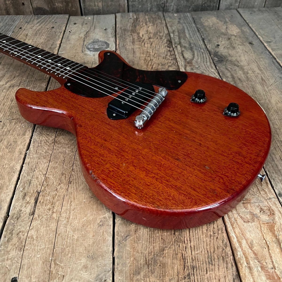 SOLD - Gibson Les Paul Jr. Double Cut 1961 Cherry - Mahar's Vintage Guitars