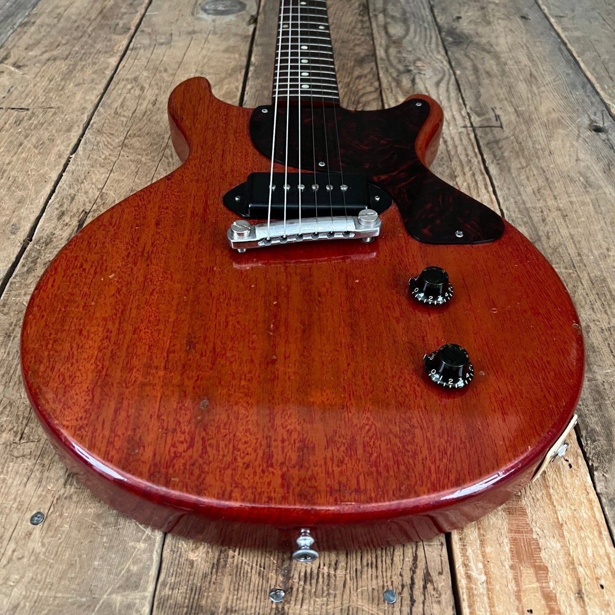 SOLD - Gibson Les Paul Jr. Double Cut 1961 Cherry - Mahar's Vintage Guitars