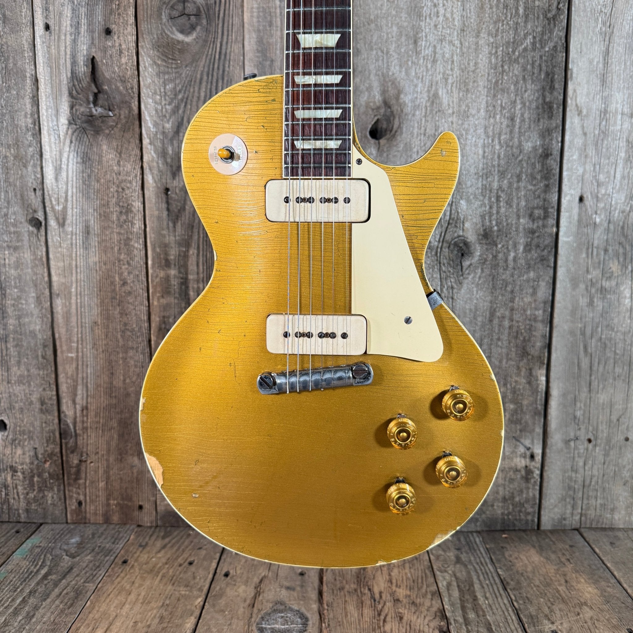 SOLD - Gibson Les Paul Standard Goldtop All Gold 1954 - Mahar's Vintage Guitars