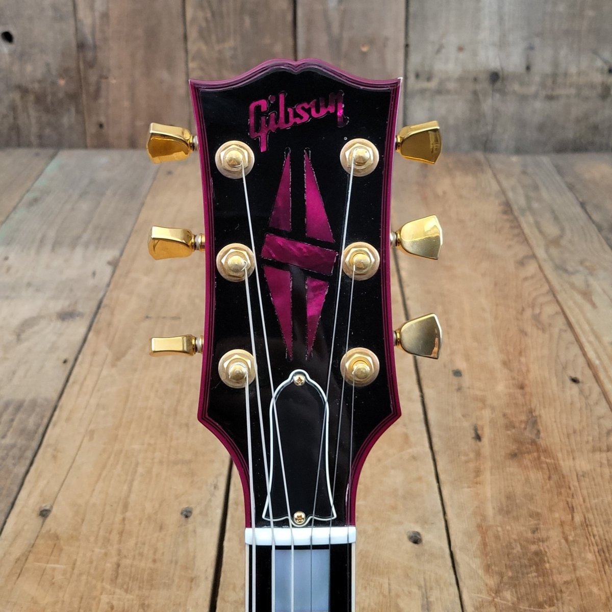 SOLD - Gibson Purple Widow Les Paul Prototype Pre Production 68 Custom Q Quilt Top 2010 - Mahar's Vintage Guitars