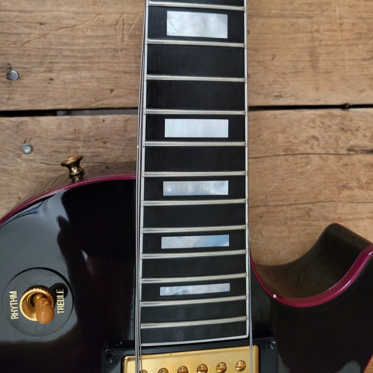 SOLD - Gibson Purple Widow Les Paul Prototype Pre Production 68 Custom Q Quilt Top 2010 - Mahar's Vintage Guitars