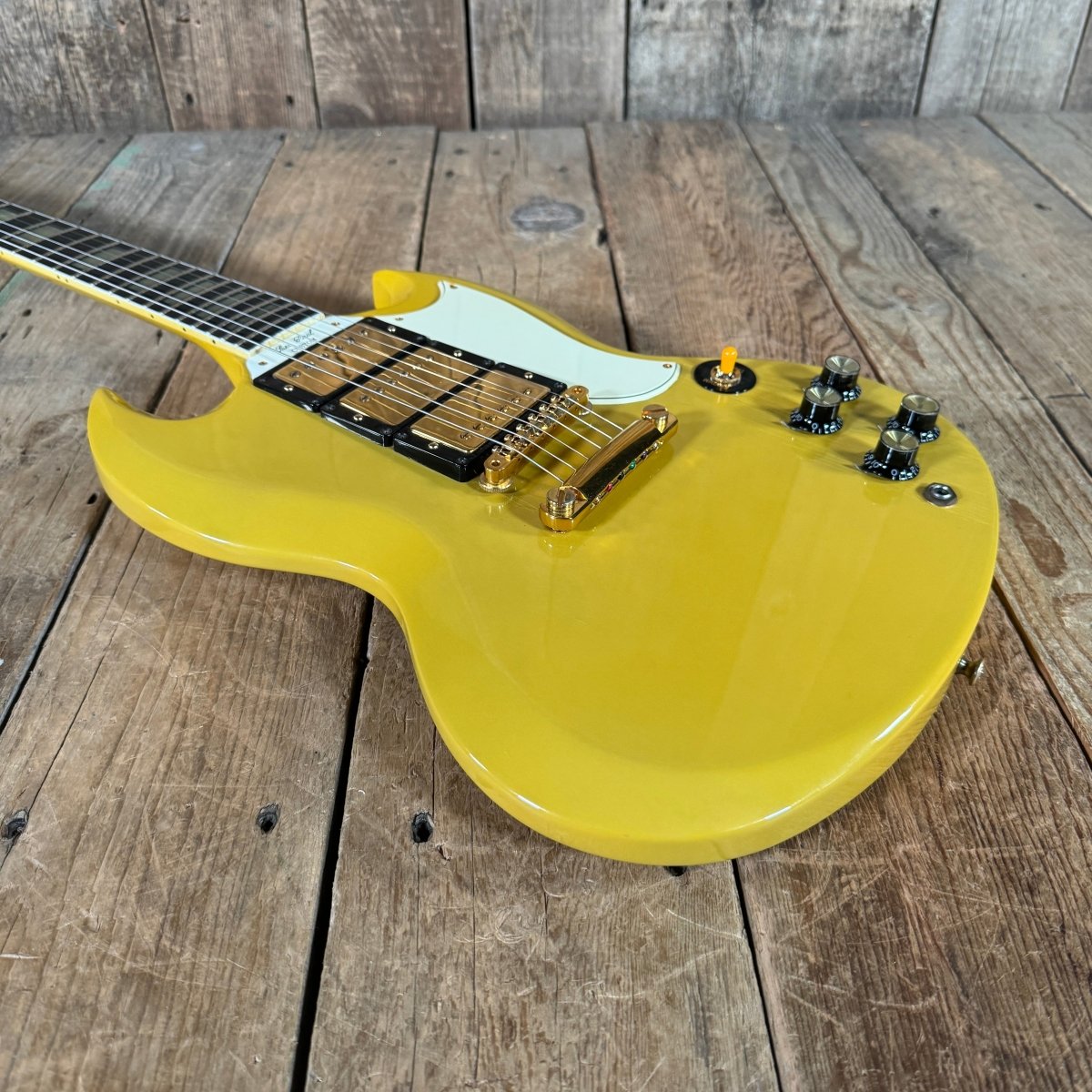 SOLD - Gibson SG Custom 1961 30th Anniversary Limited Edition TV Yellow 1991 - Mahar's Vintage Guitars
