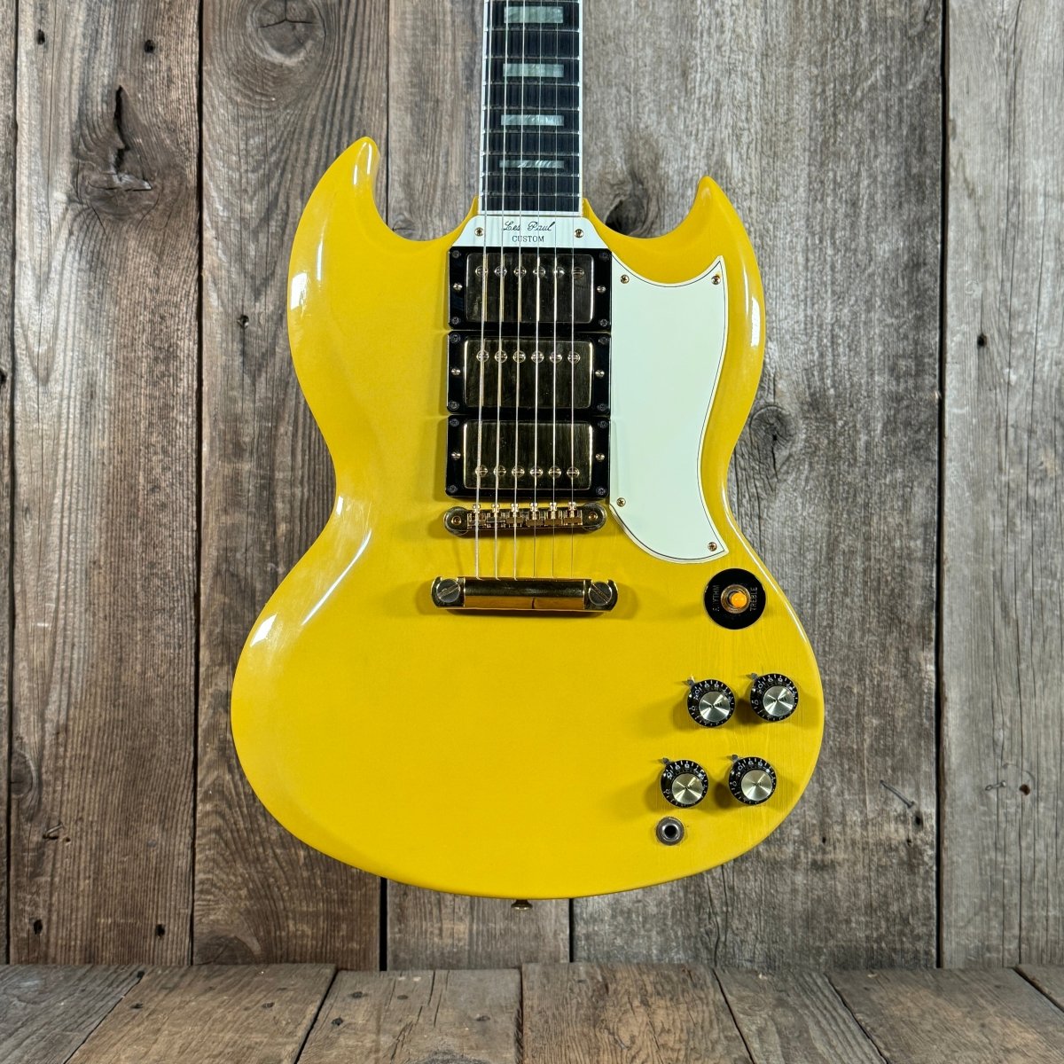 SOLD - Gibson SG Custom 1961 30th Anniversary Limited Edition TV Yellow 1991 - Mahar's Vintage Guitars