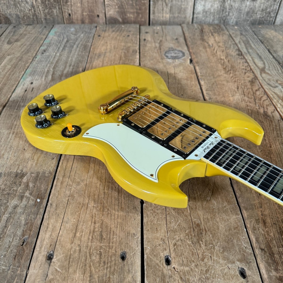 SOLD - Gibson SG Custom 1961 30th Anniversary Limited Edition TV Yellow 1991 - Mahar's Vintage Guitars