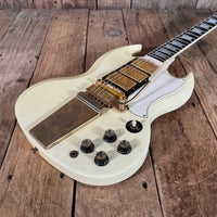 SOLD - Gibson SG Les Paul Custom '63 Custom Art & Historic Alpine White Maestro Vibrola 2003 - Mahar's Vintage Guitars