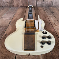 SOLD - Gibson SG Les Paul Custom '63 Custom Art & Historic Alpine White Maestro Vibrola 2003 - Mahar's Vintage Guitars
