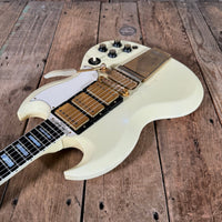 SOLD - Gibson SG Les Paul Custom '63 Custom Art & Historic Alpine White Maestro Vibrola 2003 - Mahar's Vintage Guitars