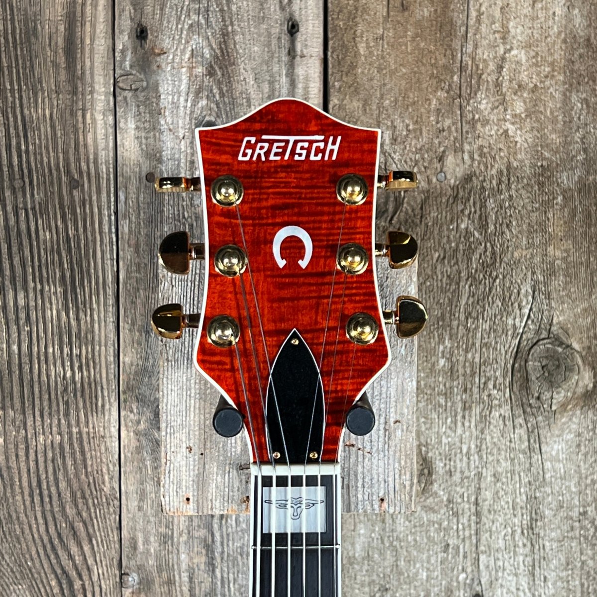 SOLD - Gretsch G6120W Nashville "Western" With Optional Cowboy Case 1994 Orange Stain - Mahar's Vintage Guitars