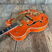 SOLD - Gretsch G6120W Nashville "Western" With Optional Cowboy Case 1994 Orange Stain - Mahar's Vintage Guitars