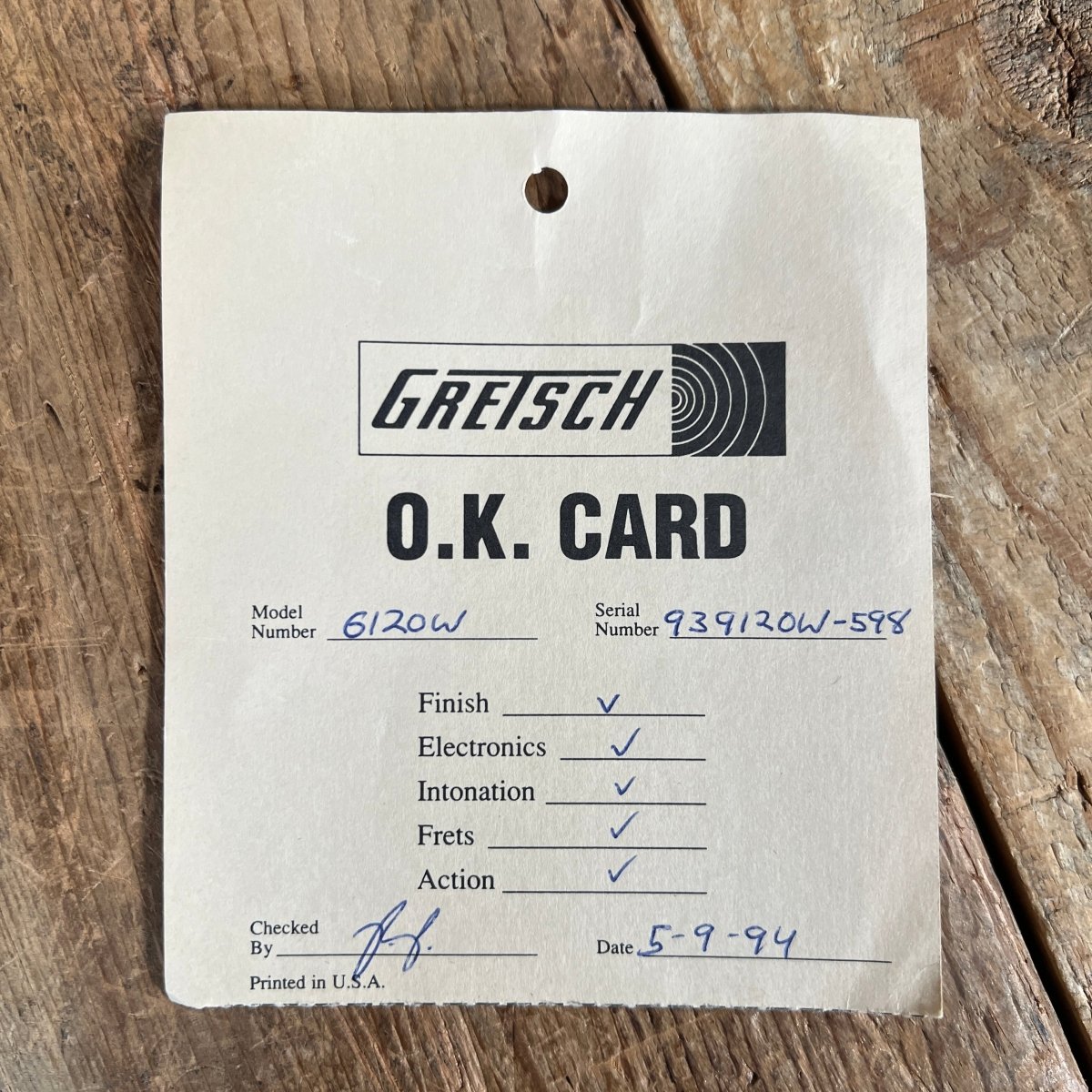 SOLD - Gretsch G6120W Nashville "Western" With Optional Cowboy Case 1994 Orange Stain - Mahar's Vintage Guitars