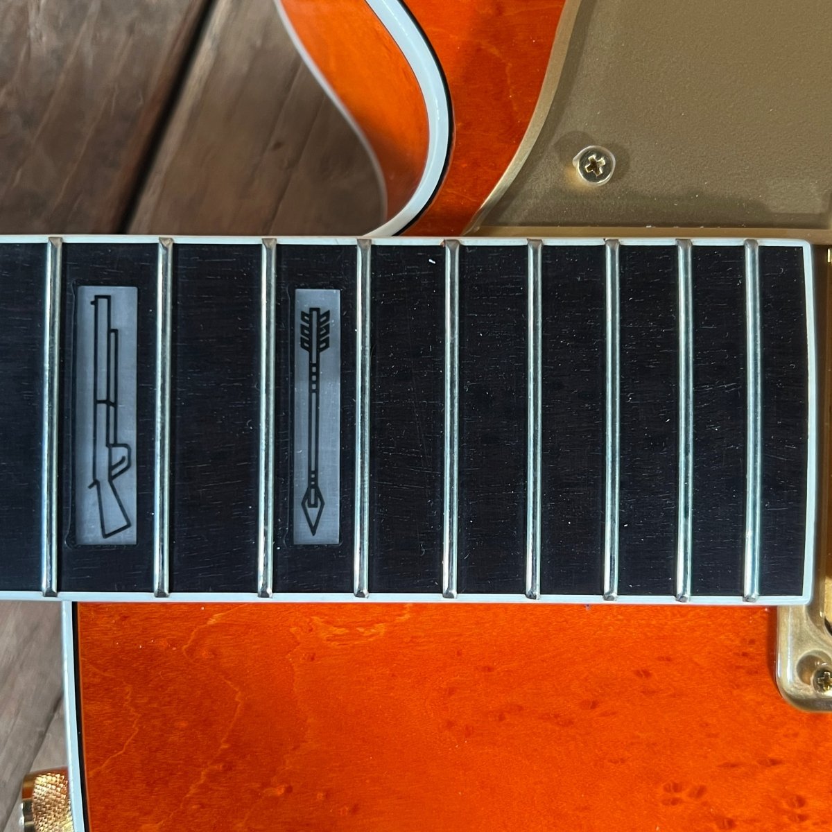 SOLD - Gretsch G6120W Nashville "Western" With Optional Cowboy Case 1994 Orange Stain - Mahar's Vintage Guitars