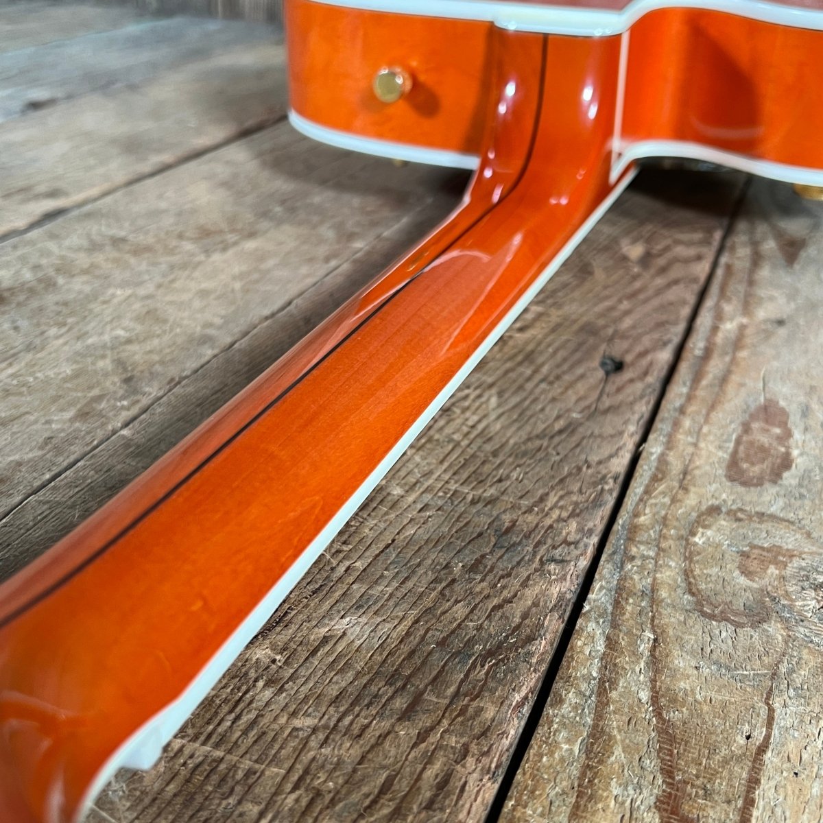 SOLD - Gretsch G6120W Nashville "Western" With Optional Cowboy Case 1994 Orange Stain - Mahar's Vintage Guitars