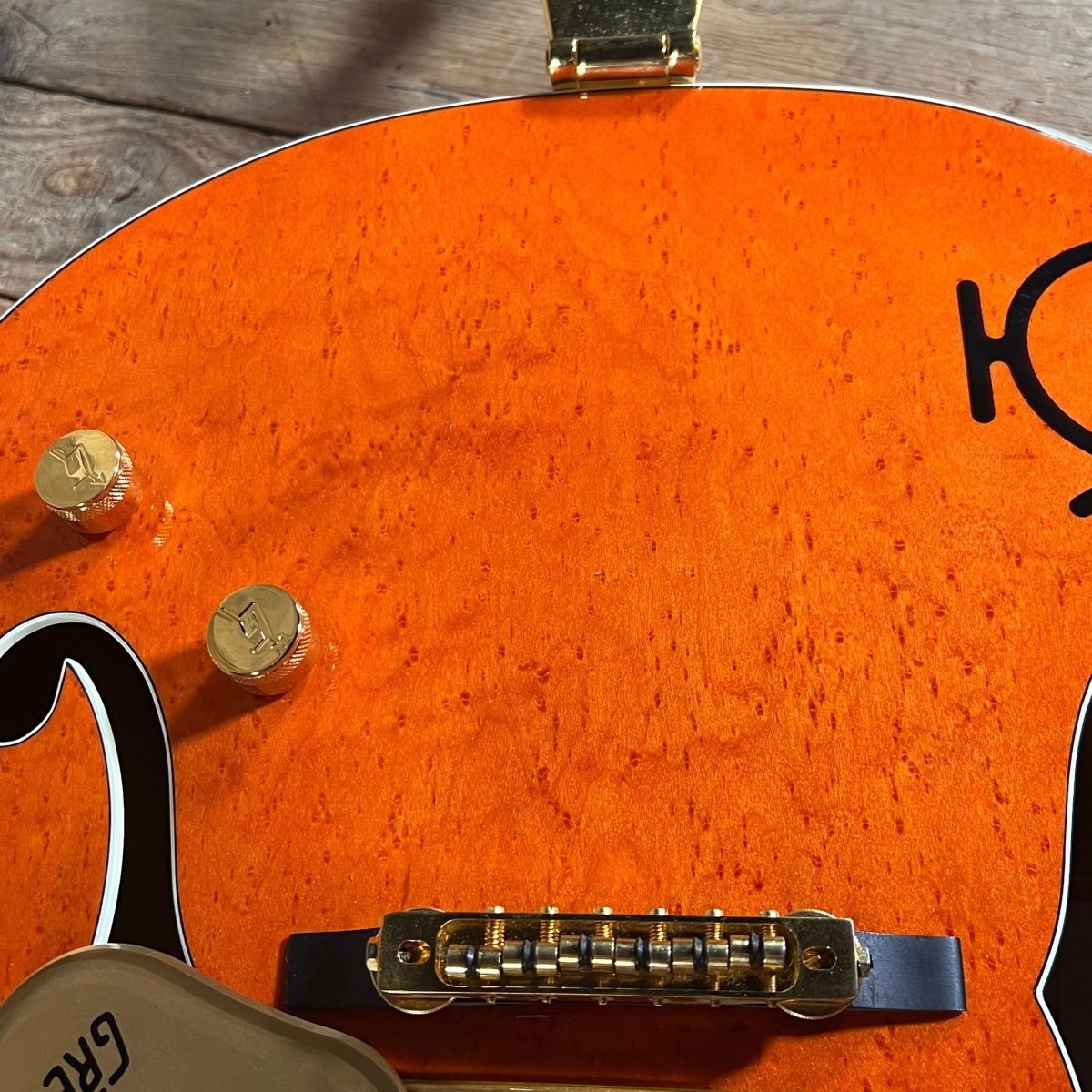 SOLD - Gretsch G6120W Nashville "Western" With Optional Cowboy Case 1994 Orange Stain - Mahar's Vintage Guitars