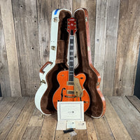 SOLD - Gretsch G6120W Nashville "Western" With Optional Cowboy Case 1994 Orange Stain - Mahar's Vintage Guitars