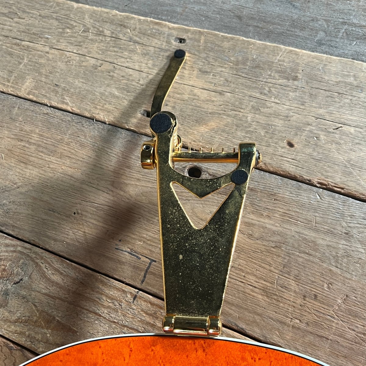 SOLD - Gretsch G6120W Nashville "Western" With Optional Cowboy Case 1994 Orange Stain - Mahar's Vintage Guitars