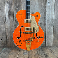 SOLD - Gretsch G6120W Nashville "Western" With Optional Cowboy Case 1994 Orange Stain - Mahar's Vintage Guitars