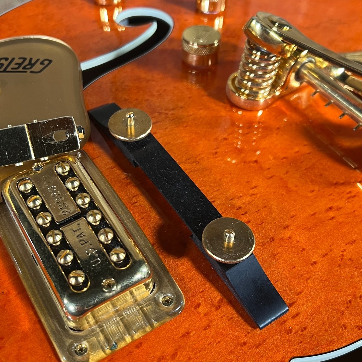 SOLD - Gretsch G6120W Nashville "Western" With Optional Cowboy Case 1994 Orange Stain - Mahar's Vintage Guitars