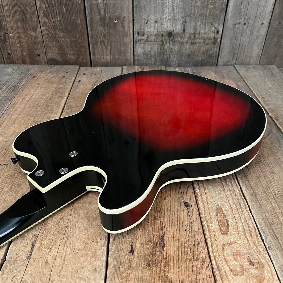 SOLD - Harmony H - 66 Vibra Jet 1963 Red Burst - Mahar's Vintage Guitars