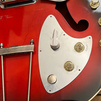 SOLD - Harmony H - 66 Vibra Jet 1963 Red Burst - Mahar's Vintage Guitars