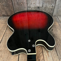 SOLD - Harmony H - 66 Vibra Jet 1963 Red Burst - Mahar's Vintage Guitars