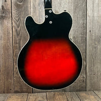 SOLD - Harmony H - 66 Vibra Jet 1963 Red Burst - Mahar's Vintage Guitars
