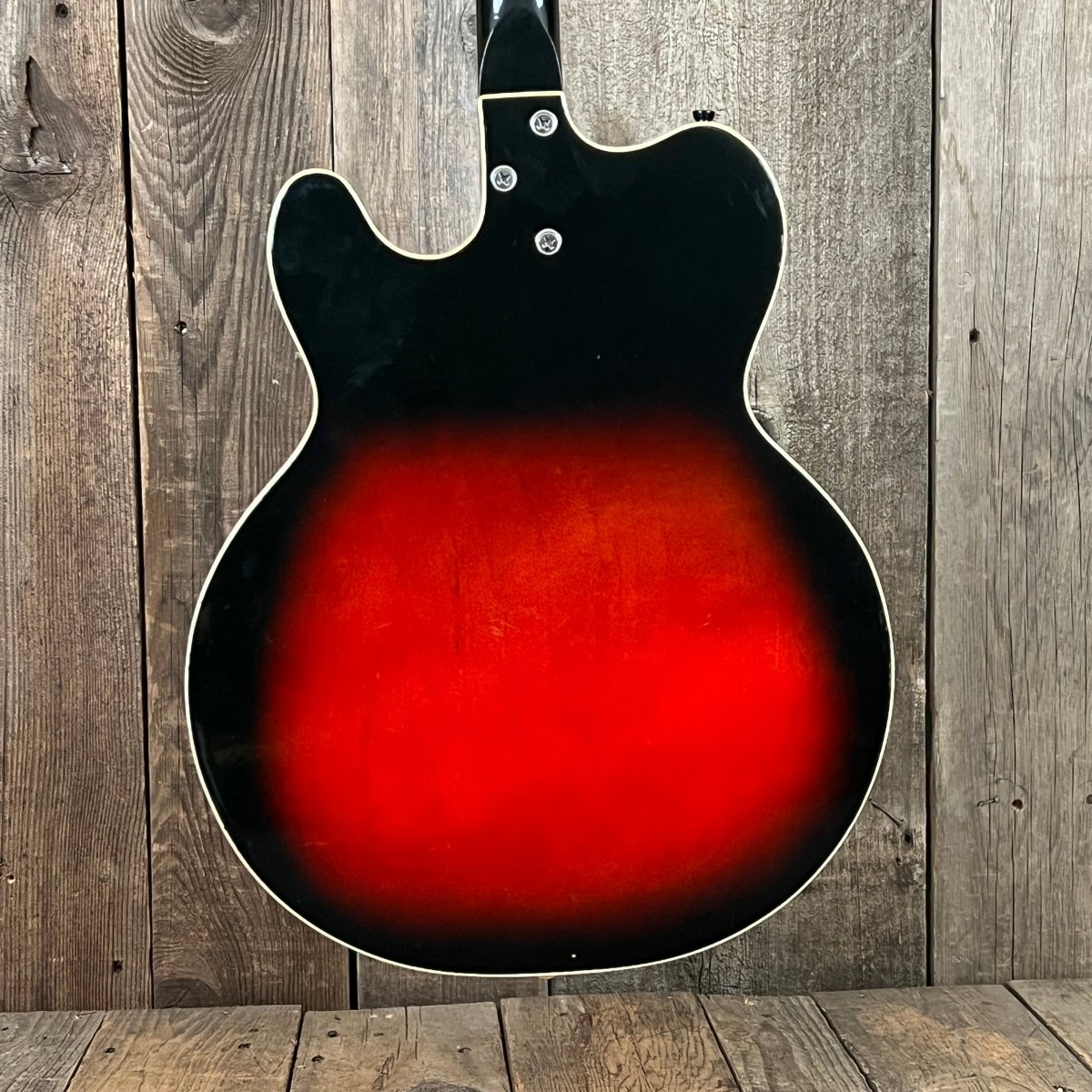 SOLD - Harmony H - 66 Vibra Jet 1963 Red Burst - Mahar's Vintage Guitars