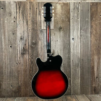 SOLD - Harmony H - 66 Vibra Jet 1963 Red Burst - Mahar's Vintage Guitars