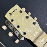 SOLD - Harmony H2 Lap Steel 1962 White MOTS Pearloid - Mahar's Vintage Guitars