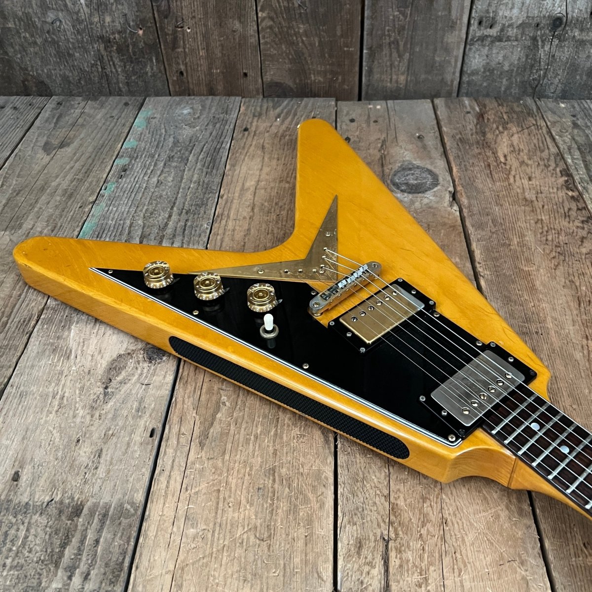 SOLD - Ibanez Rocket Roll Flying V Model 2387CT Custom 1976 - Mahar's Vintage Guitars