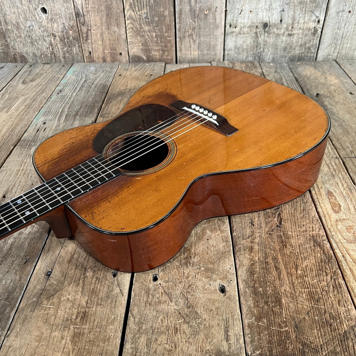 SOLD - Martin 000 - 18 Over Sprayed Player's Guitar 1954 Natural - Mahar's Vintage Guitars