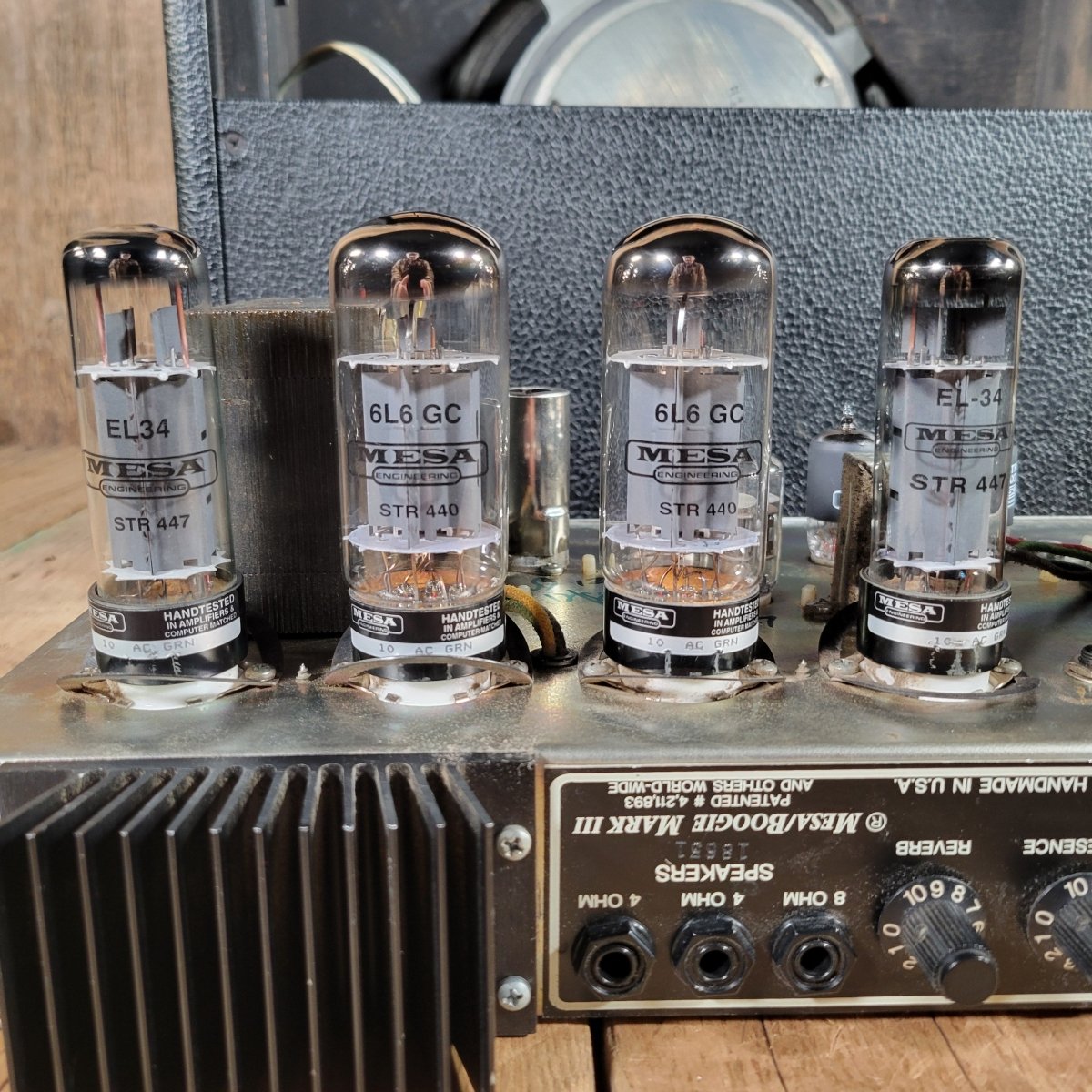 SOLD - Mesa Boogie 1986 Mark III Purple Stripe Simul Class with Mike B Reverb and R2 Volume Mod - Mahar's Vintage Guitars