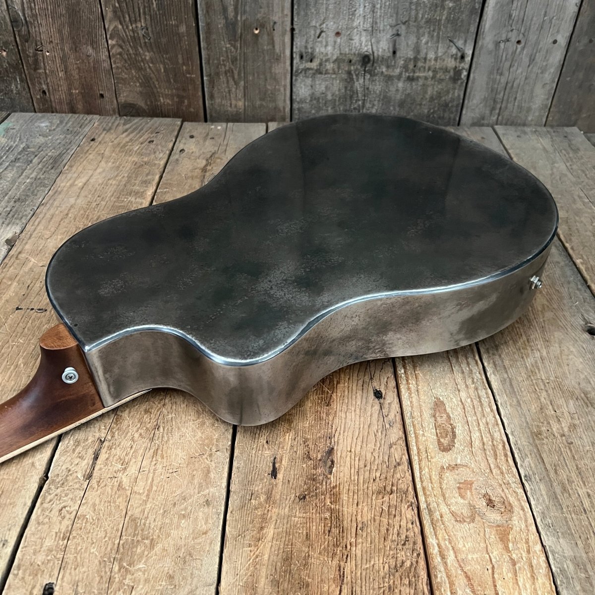 SOLD - Mule Resophonic Tri Cone Resonator Acoustic Electric Aged Cutaway - Mahar's Vintage Guitars