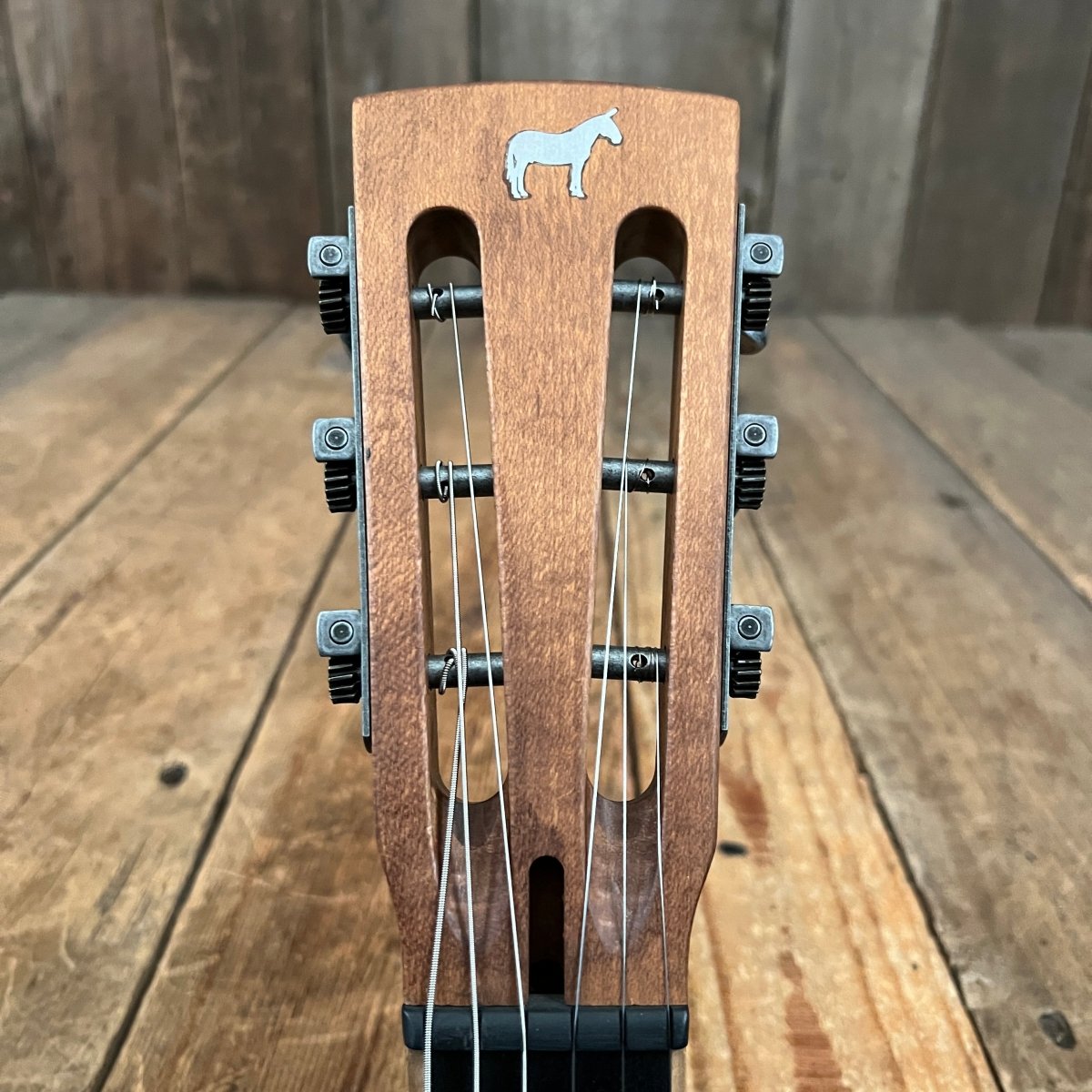 SOLD - Mule Resophonic Tri Cone Resonator Acoustic Electric Aged Cutaway - Mahar's Vintage Guitars