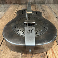 SOLD - Mule Resophonic Tri Cone Resonator Acoustic Electric Aged Cutaway - Mahar's Vintage Guitars