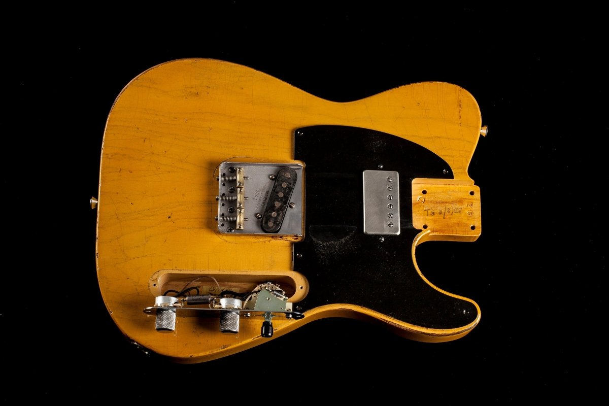 SOLD - Nacho Blackguard V Neck Stock Neck Humbucker 2020 Butterscotch Blonde - Mahar's Vintage Guitars