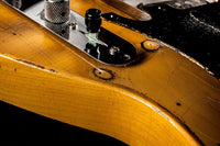 SOLD - Nacho Blackguard V Neck Stock Neck Humbucker 2020 Butterscotch Blonde - Mahar's Vintage Guitars