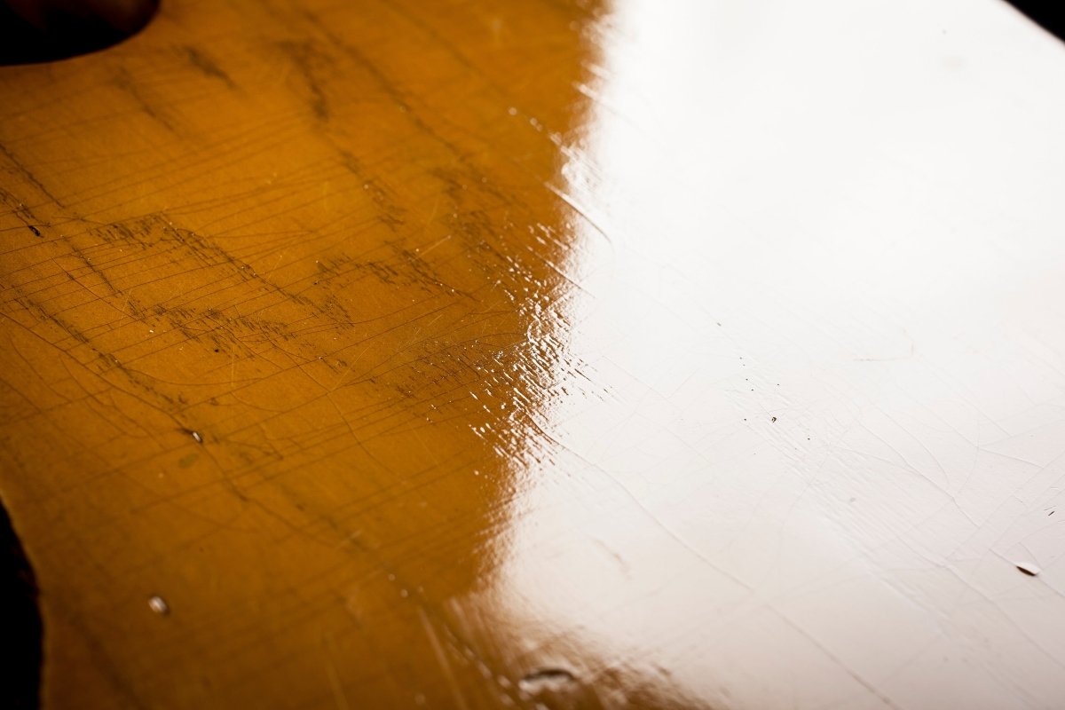 SOLD - Nacho Blackguard V Neck Stock Neck Humbucker 2020 Butterscotch Blonde - Mahar's Vintage Guitars