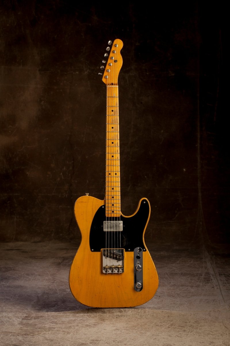 SOLD - Nacho Blackguard V Neck Stock Neck Humbucker 2020 Butterscotch Blonde - Mahar's Vintage Guitars