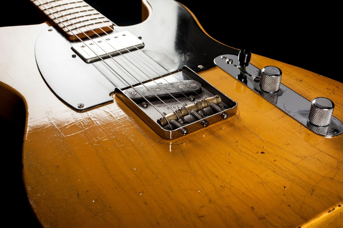 SOLD - Nacho Blackguard V Neck Stock Neck Humbucker 2020 Butterscotch Blonde - Mahar's Vintage Guitars