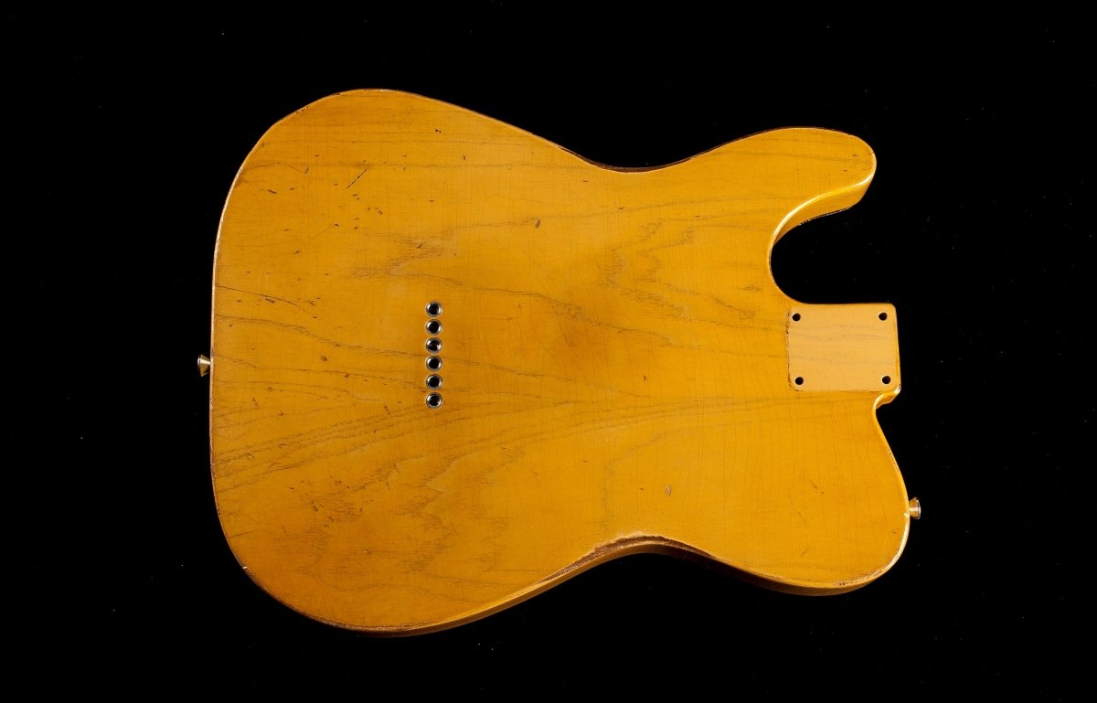 SOLD - Nacho Blackguard V Neck Stock Neck Humbucker 2020 Butterscotch Blonde - Mahar's Vintage Guitars