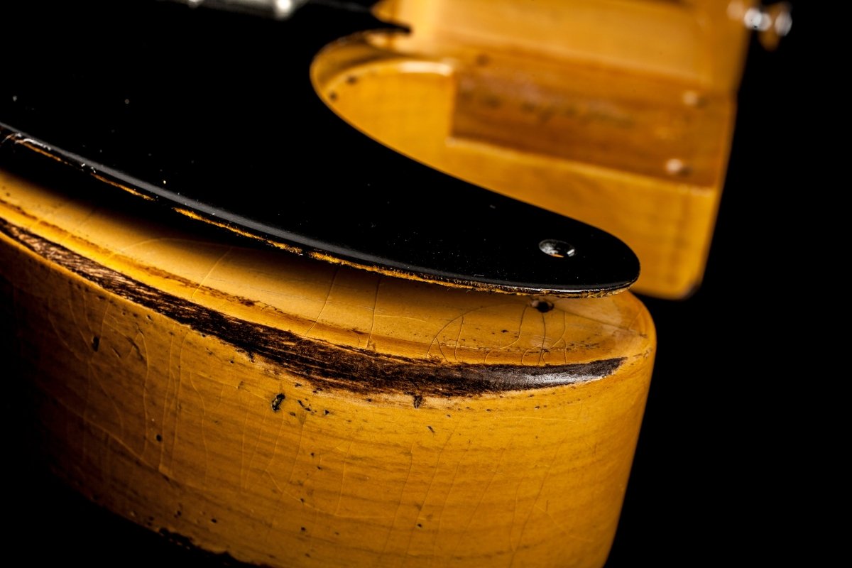 SOLD - Nacho Blackguard V Neck Stock Neck Humbucker 2020 Butterscotch Blonde - Mahar's Vintage Guitars