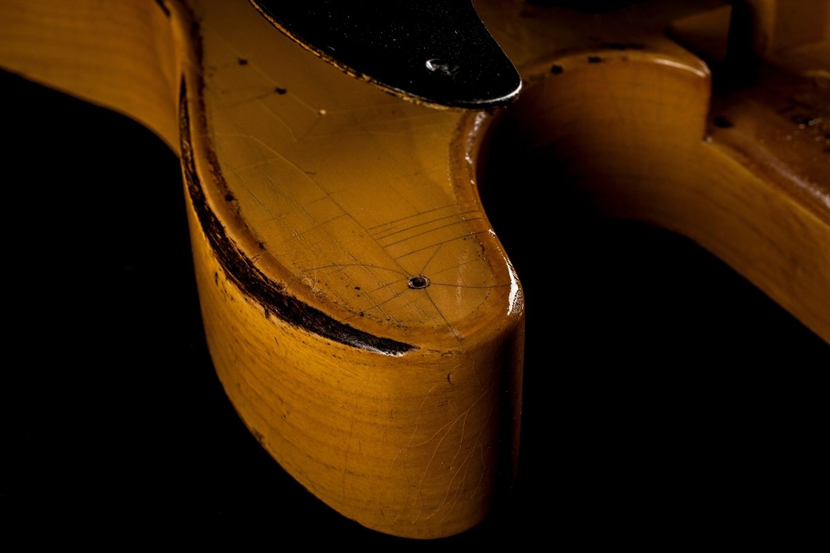 SOLD - Nacho Blackguard V Neck Stock Neck Humbucker 2020 Butterscotch Blonde - Mahar's Vintage Guitars