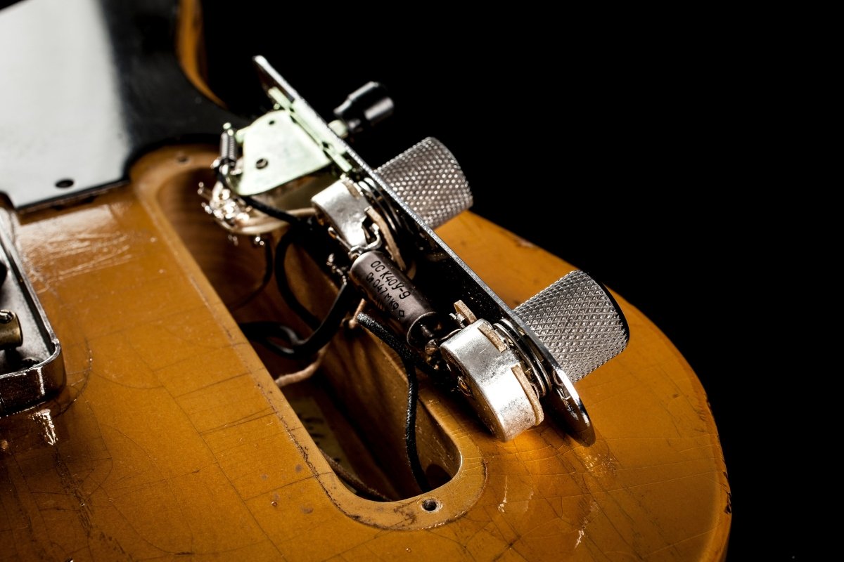 SOLD - Nacho Blackguard V Neck Stock Neck Humbucker 2020 Butterscotch Blonde - Mahar's Vintage Guitars