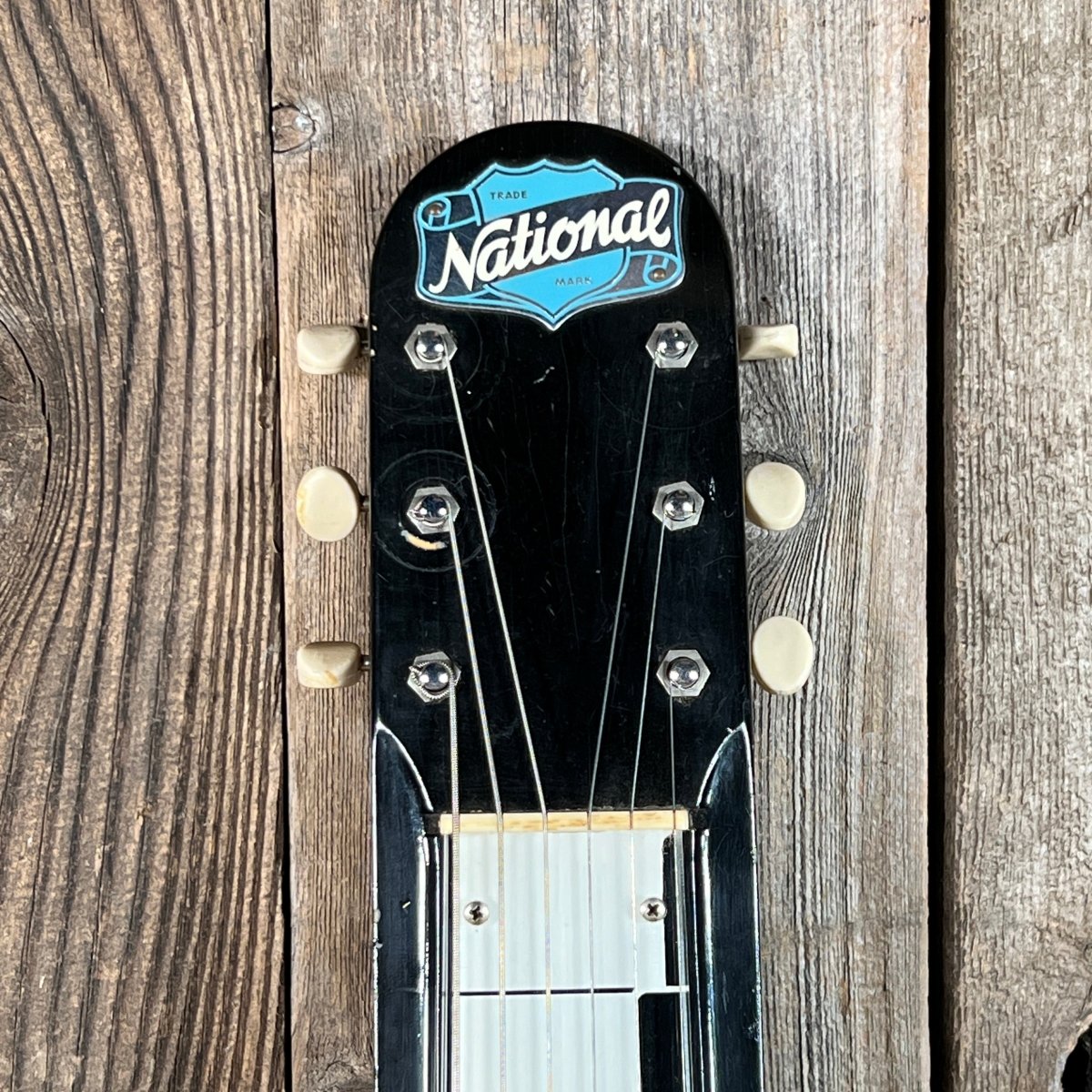 SOLD - National Dynamic Six String Lap Steel 1952 Black and White - Mahar's Vintage Guitars